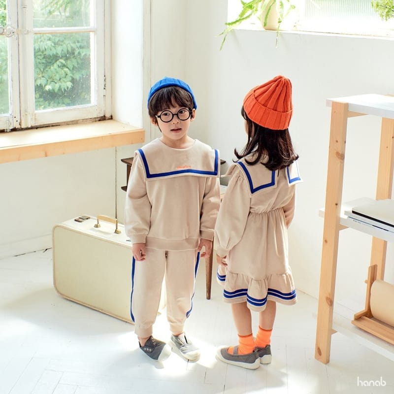 HANAB - Korean Children Fashion - #Kfashion4kids - Modern Collar Top Bottom Set