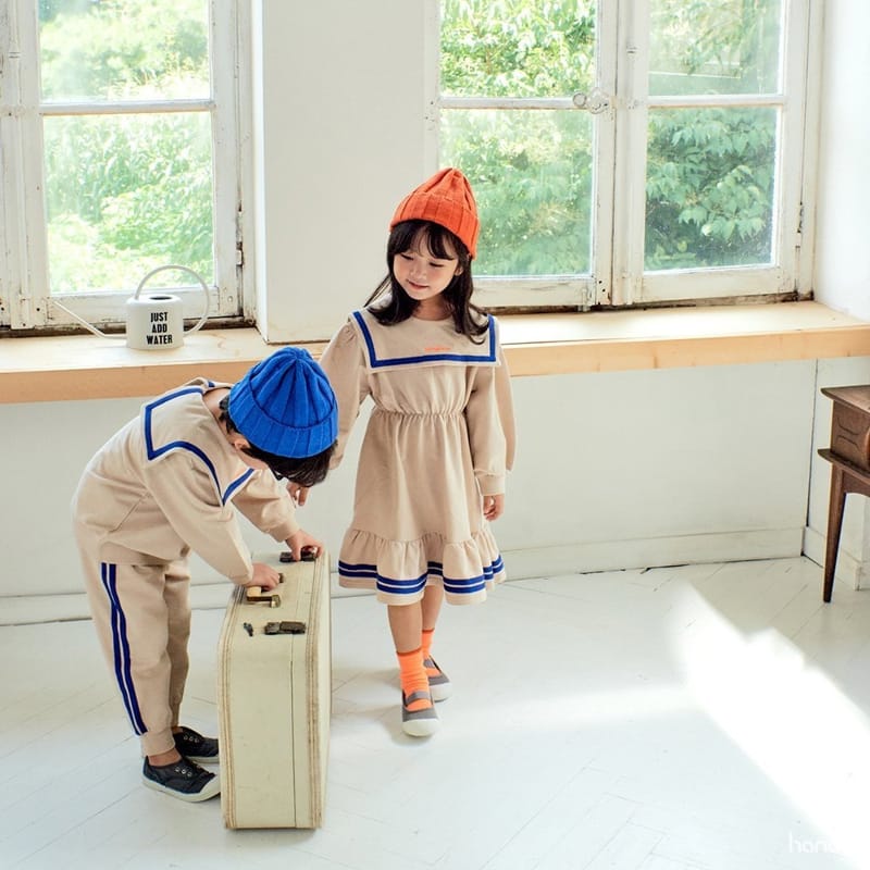 HANAB - Korean Children Fashion - #Kfashion4kids - Modern Collar Top Bottom Set - 7