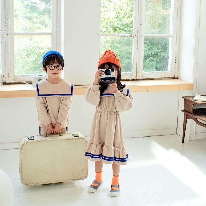 HANAB - Korean Children Fashion - #Kfashion4kids - Modern Collar Top Bottom Set - 8