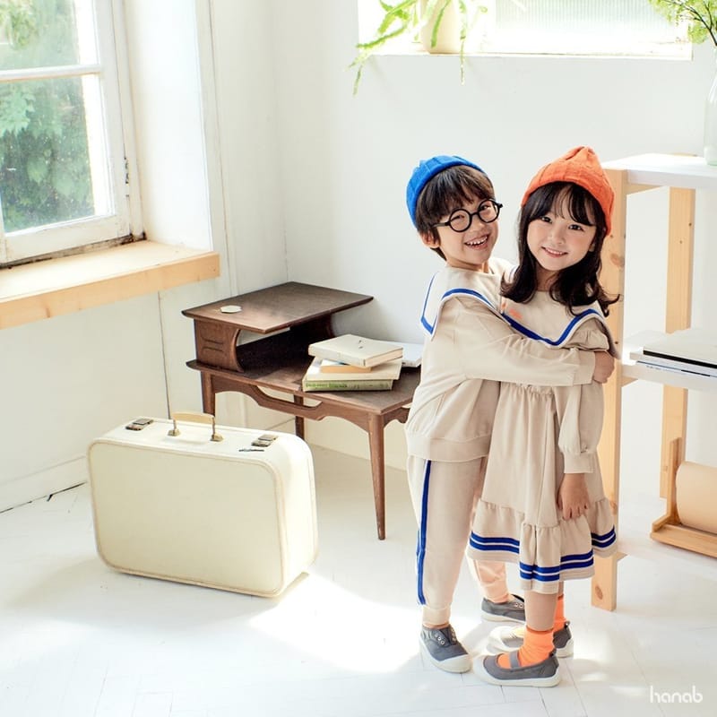 HANAB - Korean Children Fashion - #Kfashion4kids - Modern Collar Top Bottom Set - 9