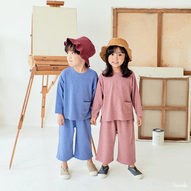 HANAB - Korean Children Fashion - #Kfashion4kids - Melange Top Bottom Set - 2