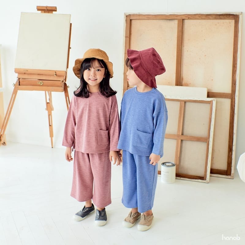 HANAB - Korean Children Fashion - #Kfashion4kids - Melange Top Bottom Set - 4