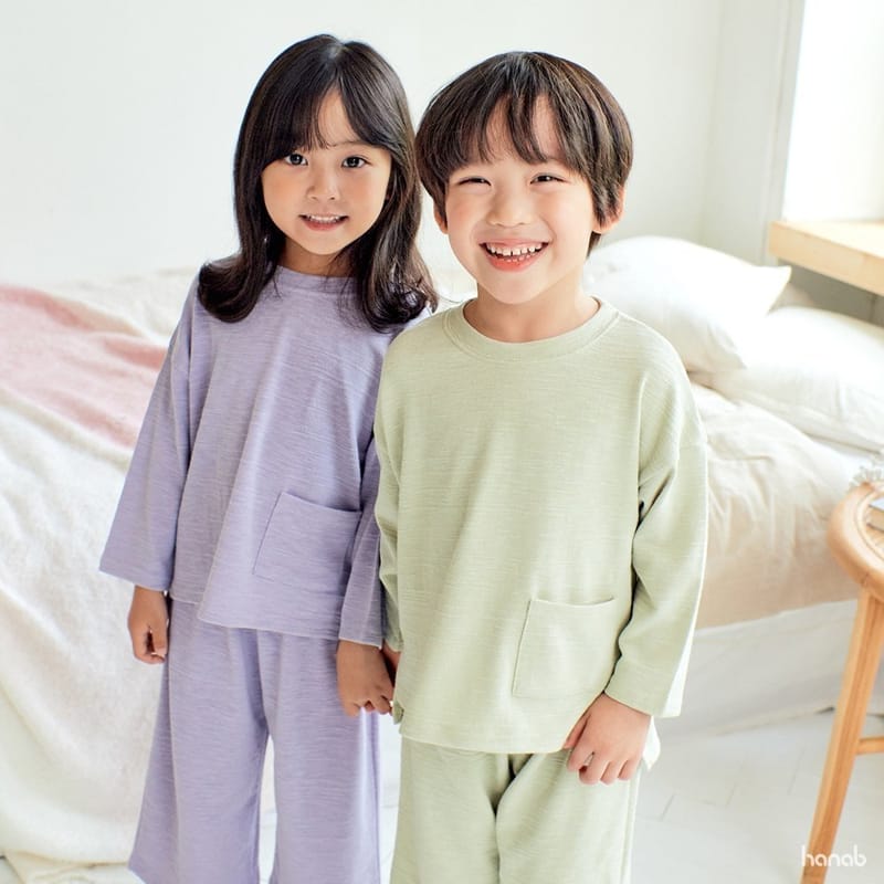 HANAB - Korean Children Fashion - #Kfashion4kids - Melange Top Bottom Set - 9