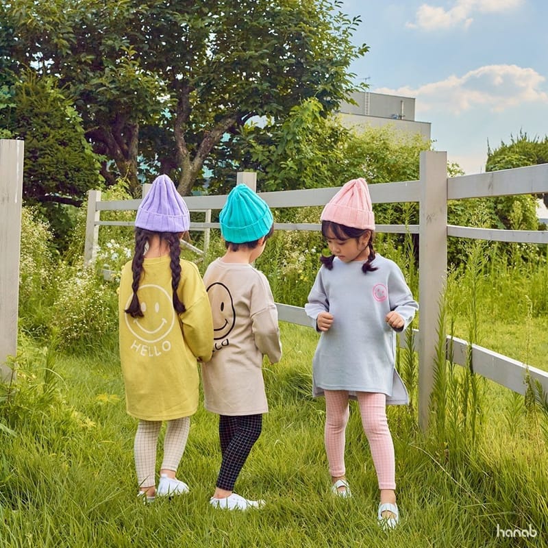 HANAB - Korean Children Fashion - #Kfashion4kids - Long Smile Top Bottom Set - 10