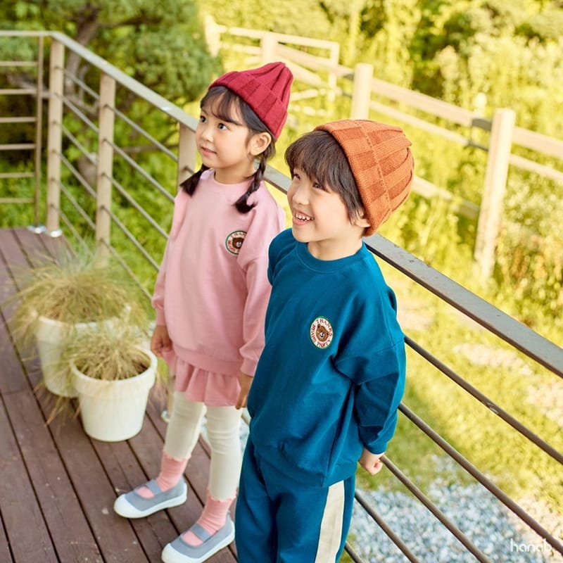 HANAB - Korean Children Fashion - #Kfashion4kids - Thanks Bear Top Bottom Set 