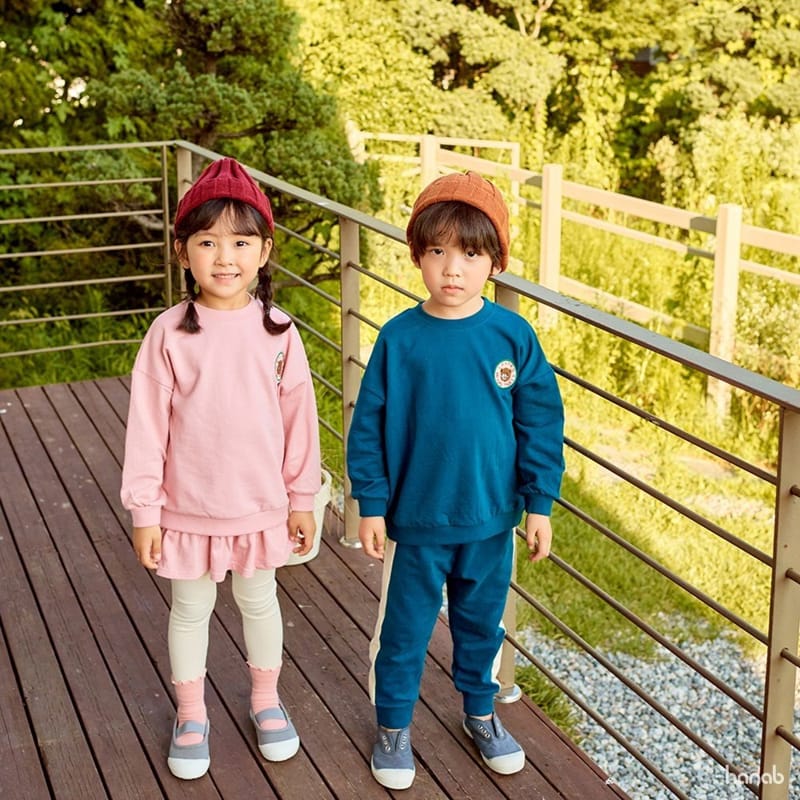 HANAB - Korean Children Fashion - #Kfashion4kids - Thanks Bear Top Bottom Set  - 4