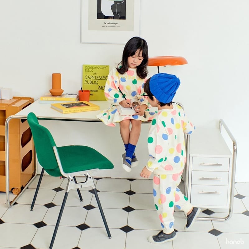 HANAB - Korean Children Fashion - #Kfashion4kids - Dot Pop Top Bottom Set - 9
