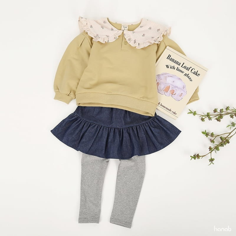 HANAB - Korean Children Fashion - #Kfashion4kids - Denim Skirt Leggings - 2