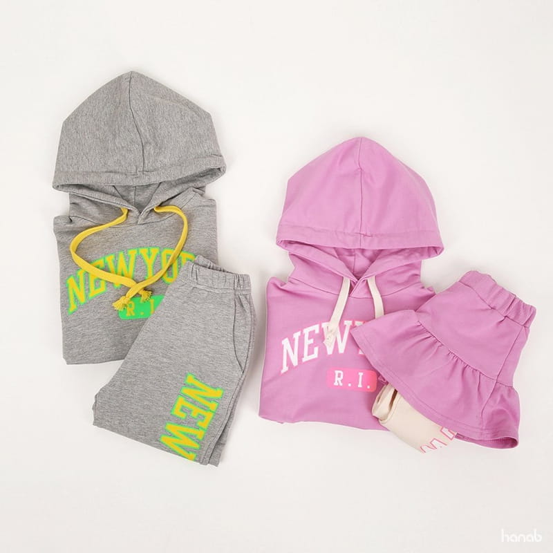 HANAB - Korean Children Fashion - #Kfashion4kids - Neon Hoody Top Bottom Set