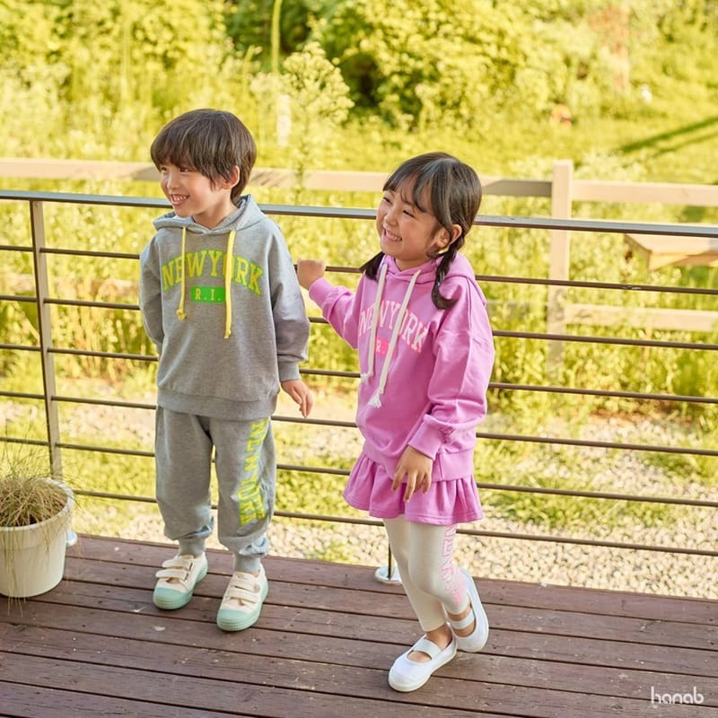 HANAB - Korean Children Fashion - #Kfashion4kids - Neon Hoody Top Bottom Set - 4