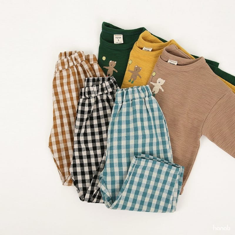 HANAB - Korean Children Fashion - #Kfashion4kids - Kid Bear Top Bottom Set