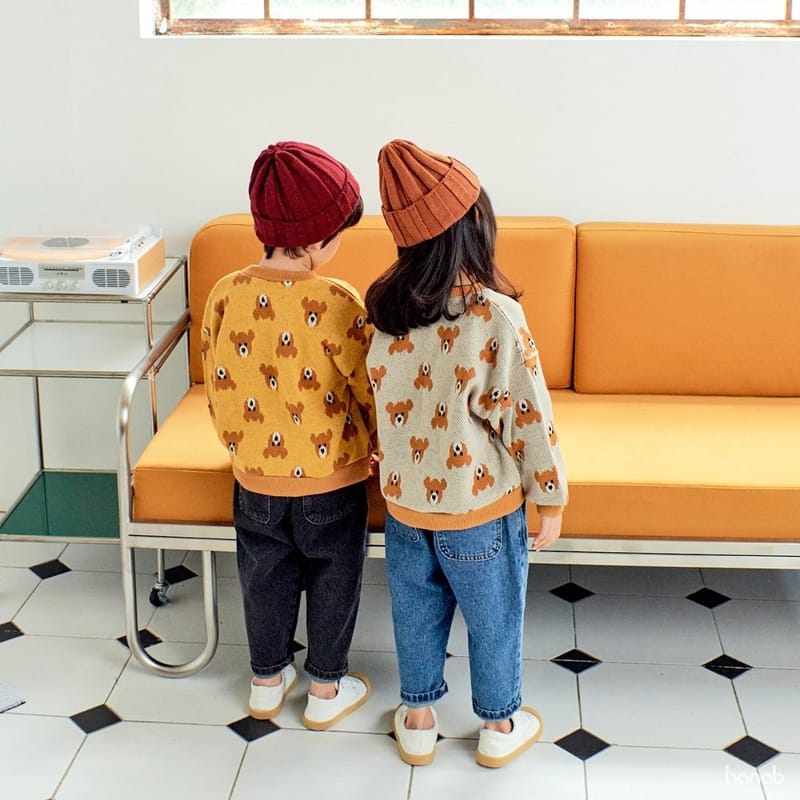 HANAB - Korean Children Fashion - #Kfashion4kids - Bear Cardigan