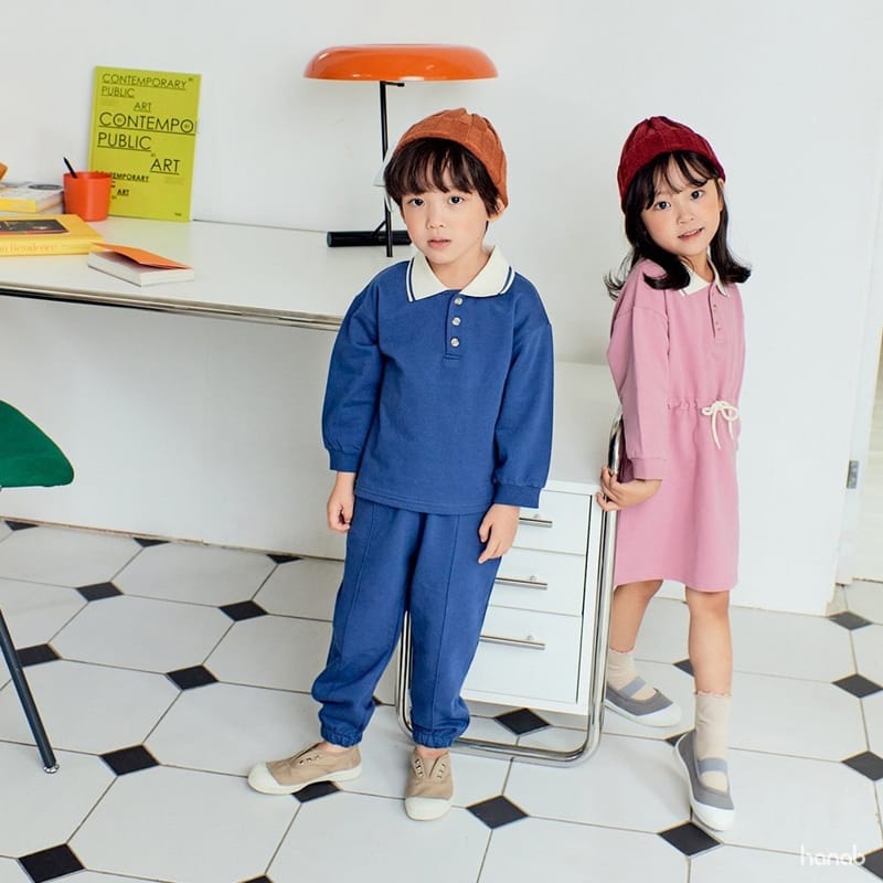HANAB - Korean Children Fashion - #Kfashion4kids - Polo Top Bottom Set - 4