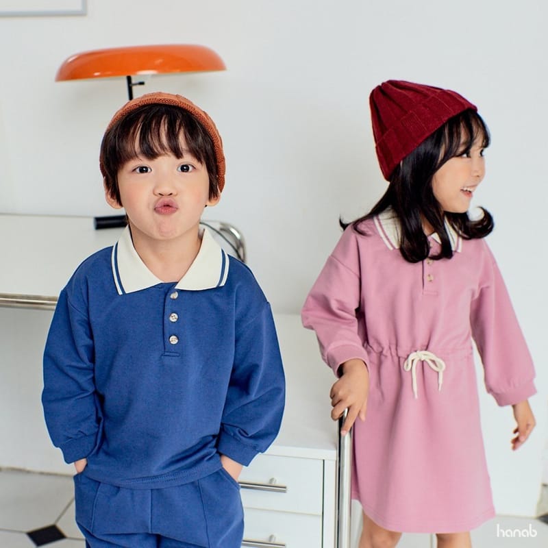 HANAB - Korean Children Fashion - #Kfashion4kids - Polo Top Bottom Set - 5