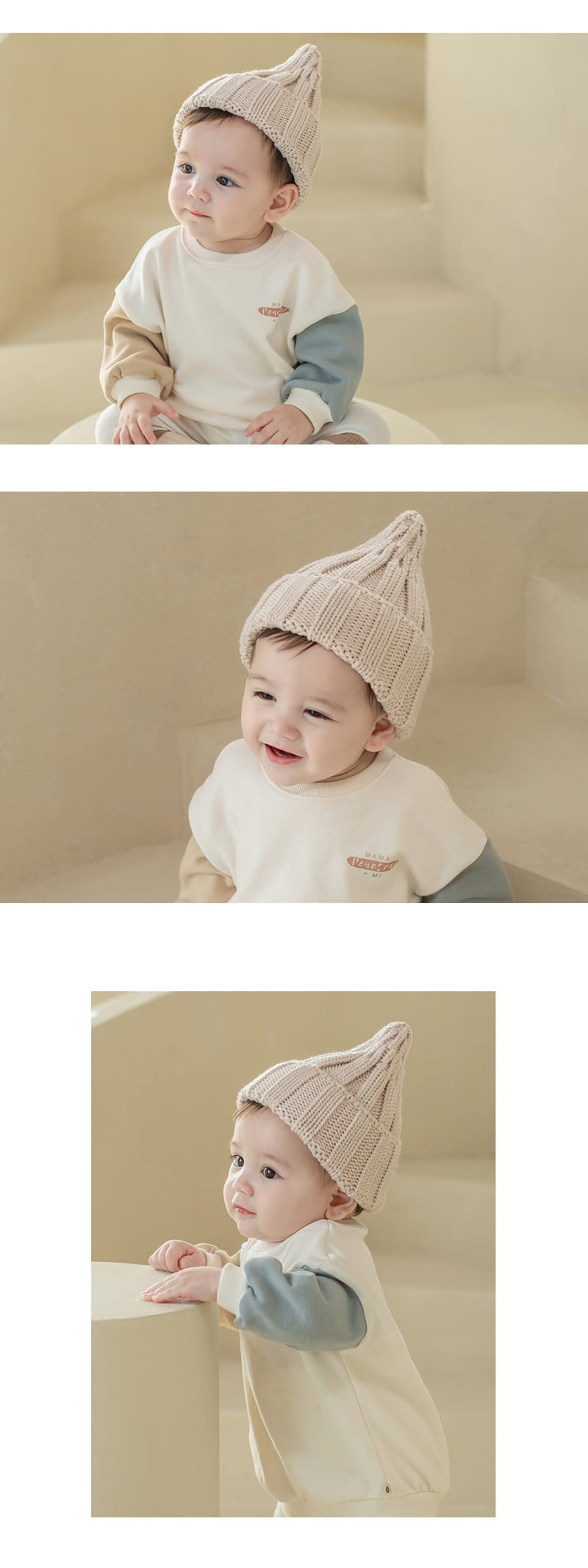 HAPPY PRINCE - Korean Children Fashion - #Kfashion4kids - Sand Knit Baby Beanie - 4