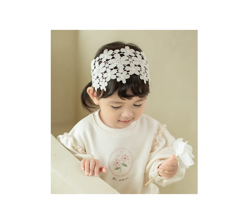 HAPPY PRINCE - Korean Children Fashion - #Kfashion4kids - Nesol Lace Baby Hairband [set of 5] - 2