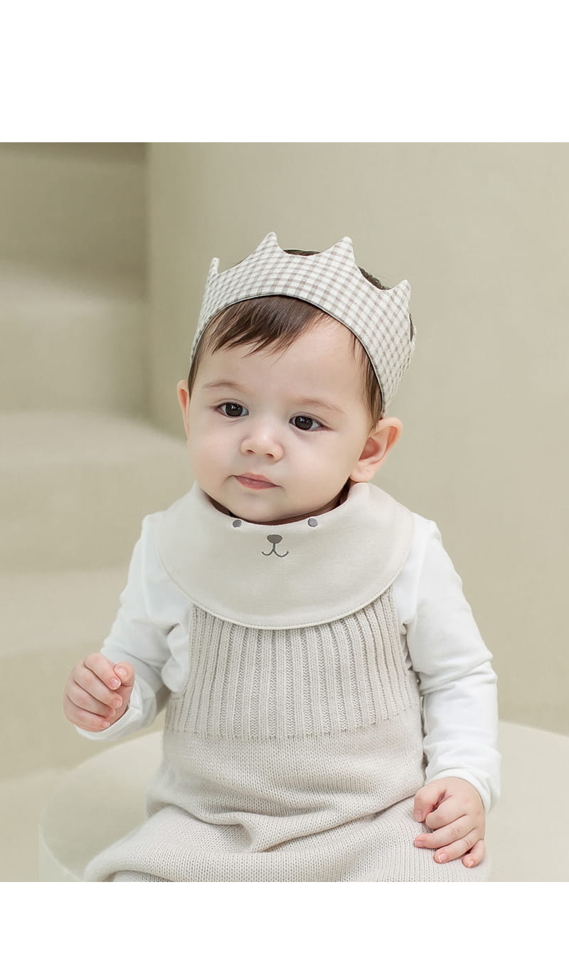HAPPY PRINCE - Korean Children Fashion - #Kfashion4kids - Sepia Double Sided Banana Bib