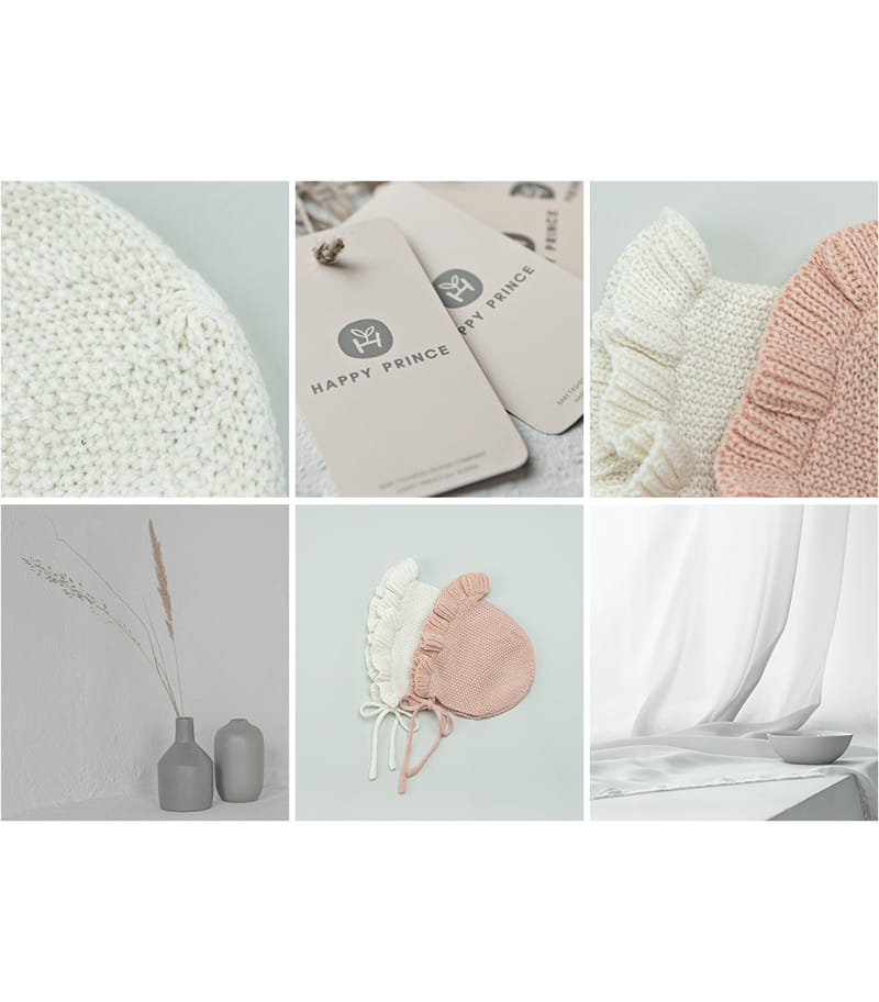 HAPPY PRINCE - Korean Children Fashion - #Kfashion4kids - Nubo Rosen Frill Knit Baby Bonnet - 4