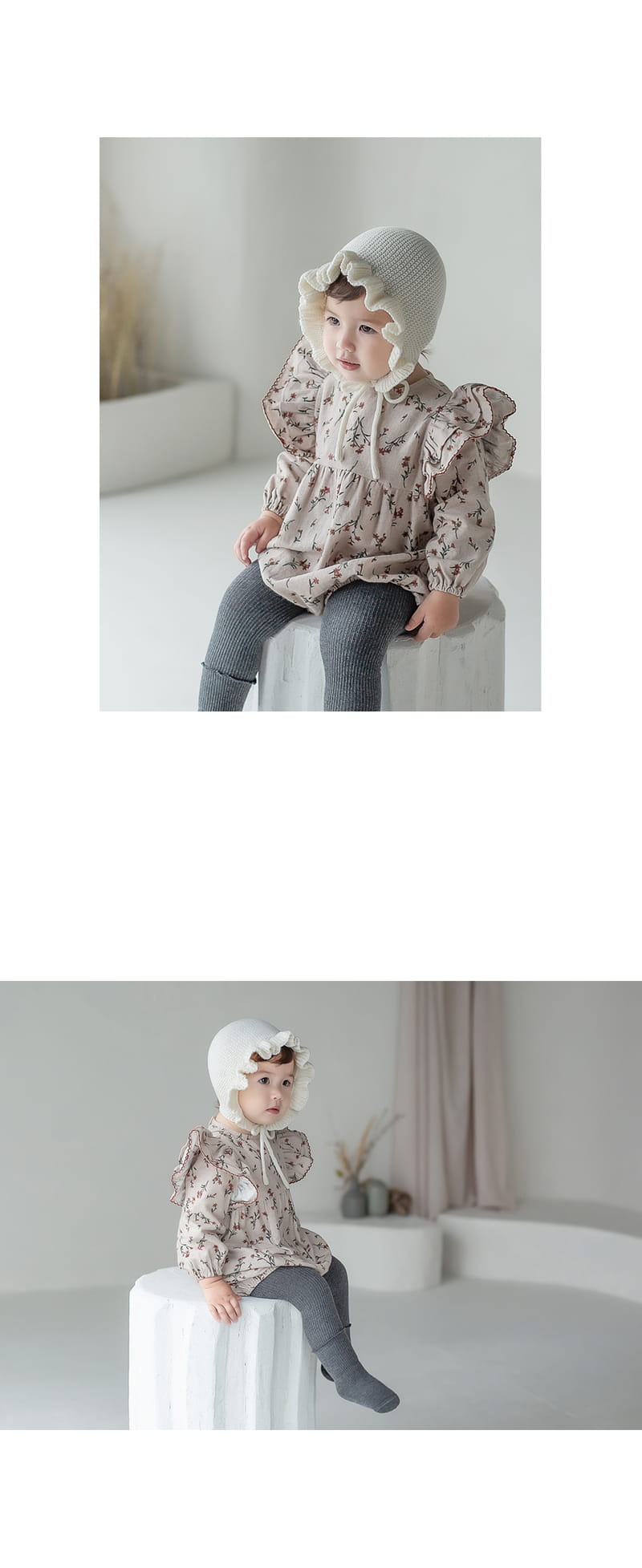 HAPPY PRINCE - Korean Children Fashion - #Kfashion4kids - Nubo Rosen Frill Knit Baby Bonnet - 5