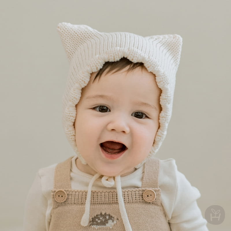 HAPPY PRINCE - Korean Children Fashion - #Kfashion4kids - Fla Knit Baby Bonnet