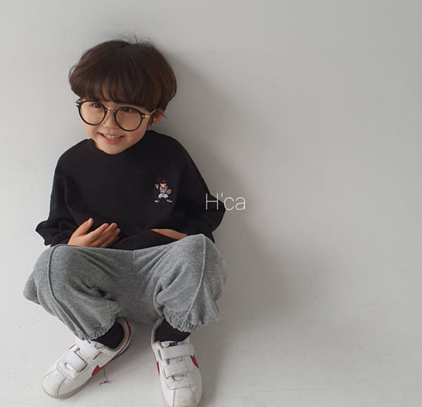 H'CA - Korean Children Fashion - #Kfashion4kids - Embroidery Bear Tee