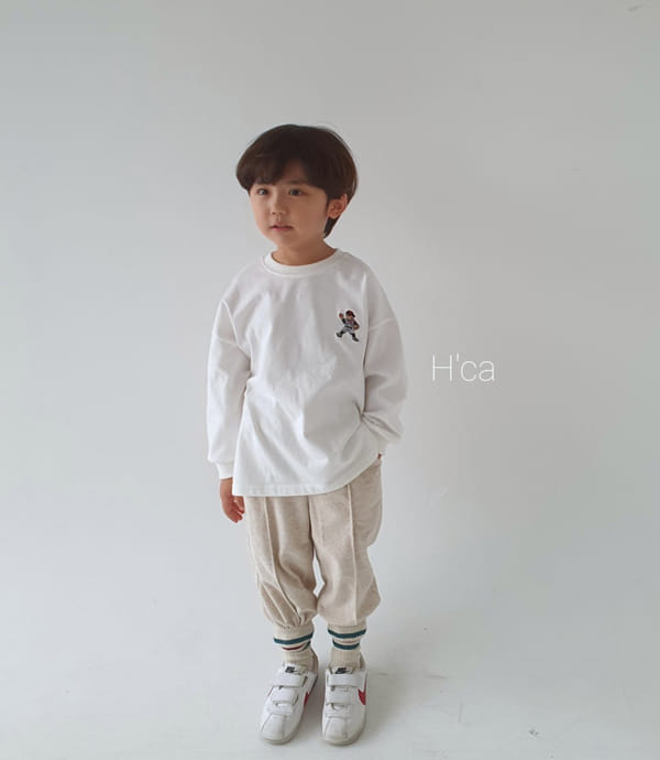 H'CA - Korean Children Fashion - #Kfashion4kids - Embroidery Bear Tee - 11