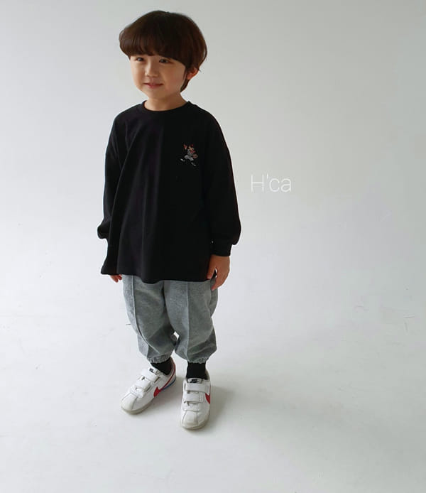 H'CA - Korean Children Fashion - #Kfashion4kids - Embroidery Bear Tee - 2