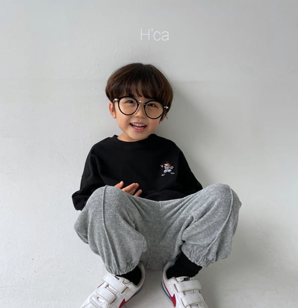 H'CA - Korean Children Fashion - #Kfashion4kids - Embroidery Bear Tee - 6