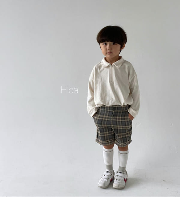 H'CA - Korean Children Fashion - #Kfashion4kids - Collar Zipper Tee - 2