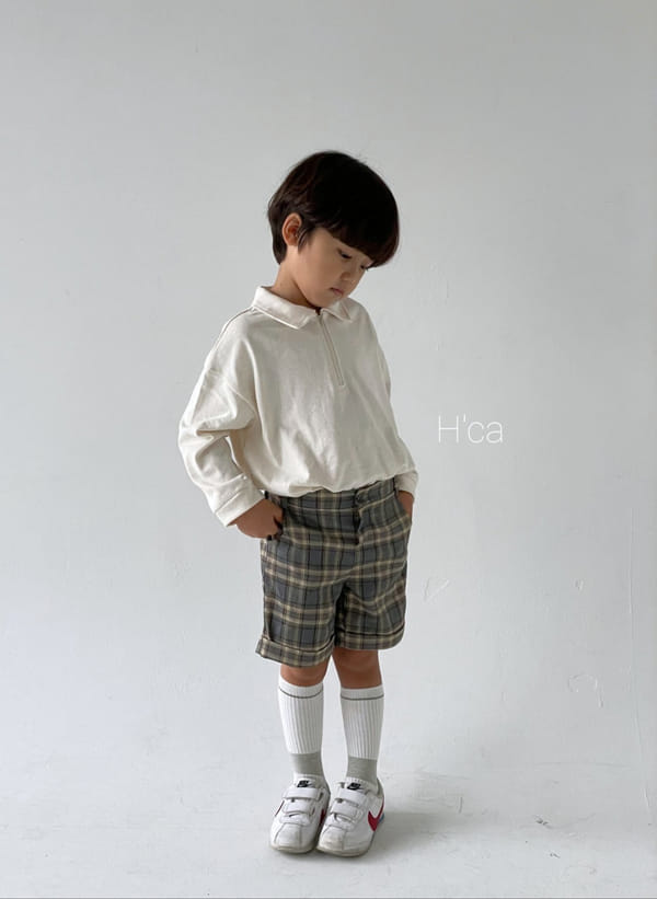 H'CA - Korean Children Fashion - #Kfashion4kids - Collar Zipper Tee - 4