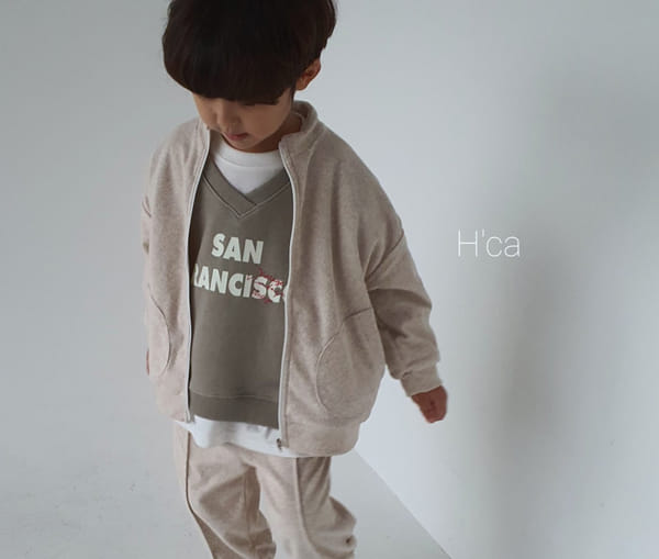 H'CA - Korean Children Fashion - #Kfashion4kids - Terry Zip-up Jacket - 10