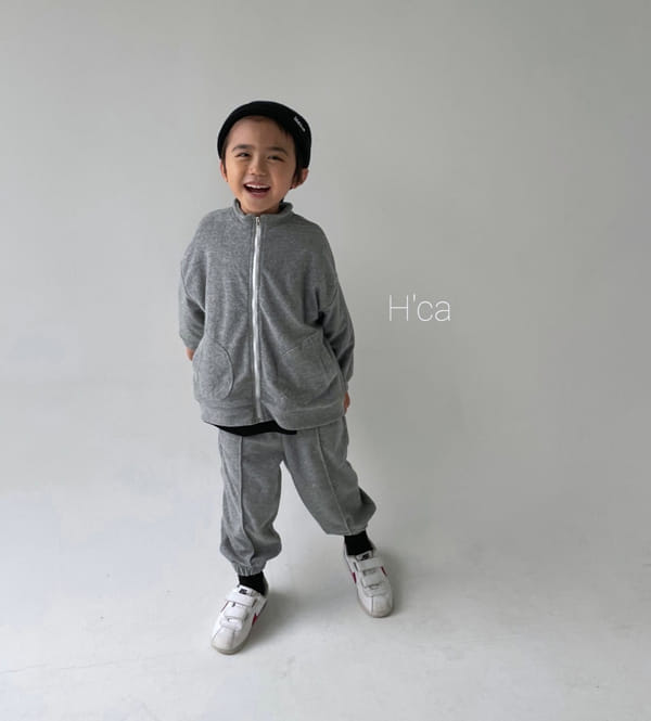 H'CA - Korean Children Fashion - #Kfashion4kids - Terry Zip-up Jacket - 3