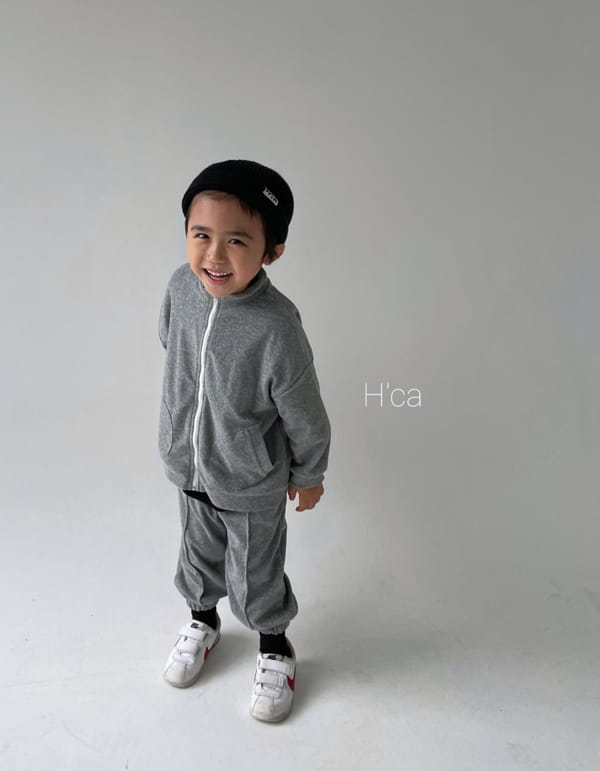 H'CA - Korean Children Fashion - #Kfashion4kids - Terry Zip-up Jacket - 5