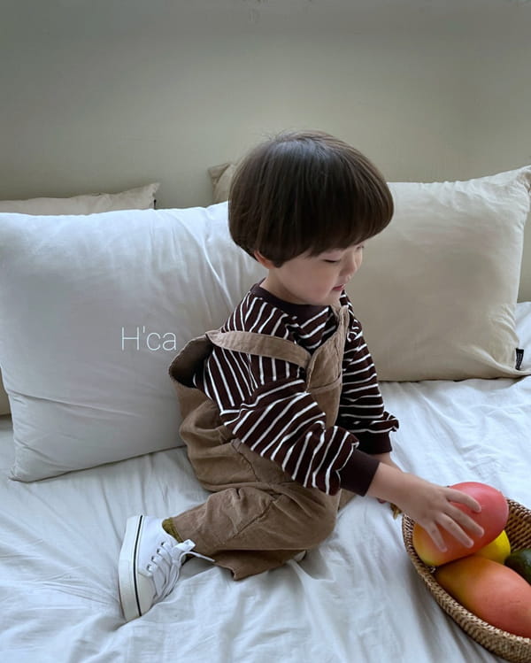 H'CA - Korean Children Fashion - #Kfashion4kids - Terry Stripe Tee