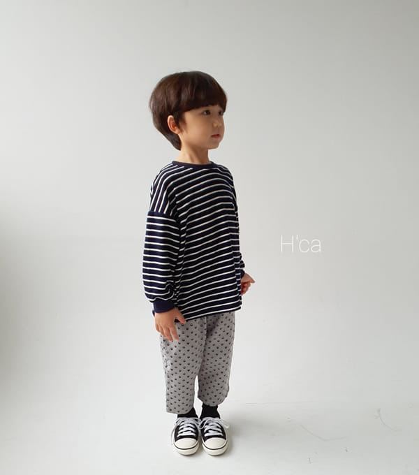 H'CA - Korean Children Fashion - #Kfashion4kids - Terry Stripe Tee - 11