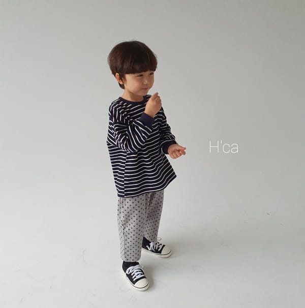 H'CA - Korean Children Fashion - #Kfashion4kids - Terry Stripe Tee - 12