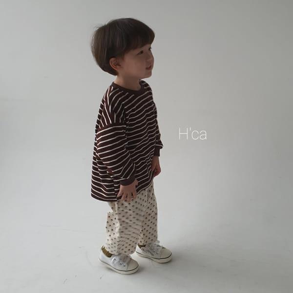 H'CA - Korean Children Fashion - #Kfashion4kids - Terry Stripe Tee - 2