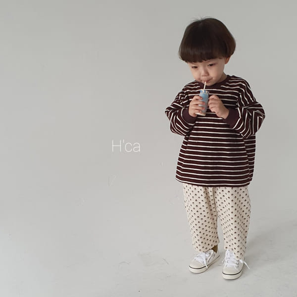 H'CA - Korean Children Fashion - #Kfashion4kids - Terry Stripe Tee - 3