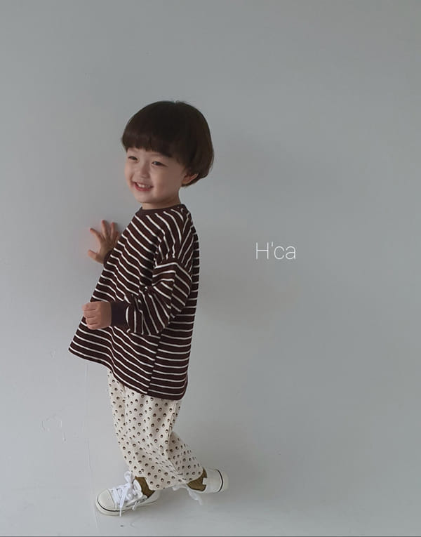 H'CA - Korean Children Fashion - #Kfashion4kids - Terry Stripe Tee - 5