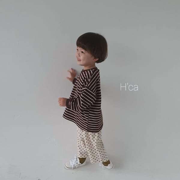 H'CA - Korean Children Fashion - #Kfashion4kids - Terry Stripe Tee - 6