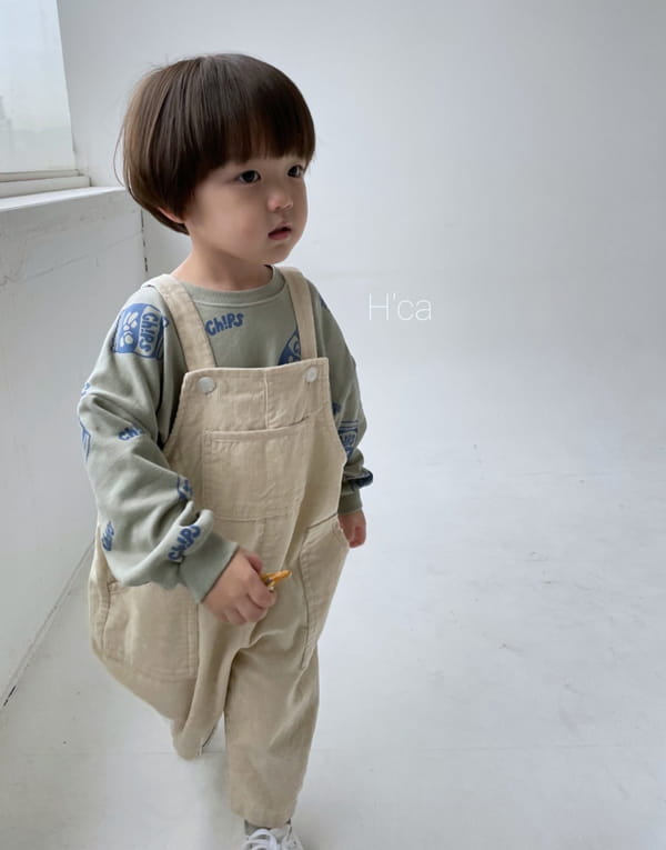 H'CA - Korean Children Fashion - #Kfashion4kids - Corduroy Suspender Pants