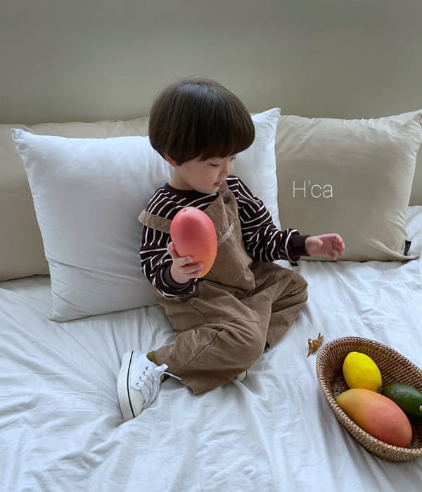 H'CA - Korean Children Fashion - #Kfashion4kids - Corduroy Suspender Pants - 9