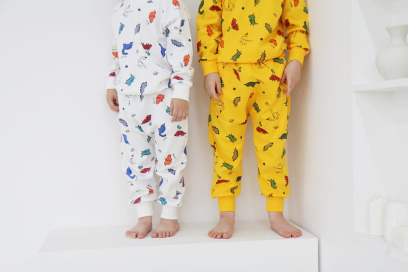 HEARTBABY - Korean Children Fashion - #Kfashion4kids - Dino Top Bottom Set - 5