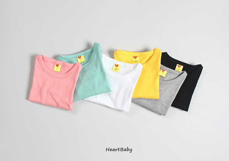 HEARTBABY - Korean Children Fashion - #Kfashion4kids - Heart Color Tee