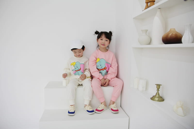 HEARTBABY - Korean Children Fashion - #Kfashion4kids - Dumbo Top Bottom Set - 3