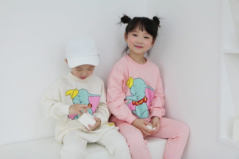 HEARTBABY - Korean Children Fashion - #Kfashion4kids - Dumbo Top Bottom Set - 4
