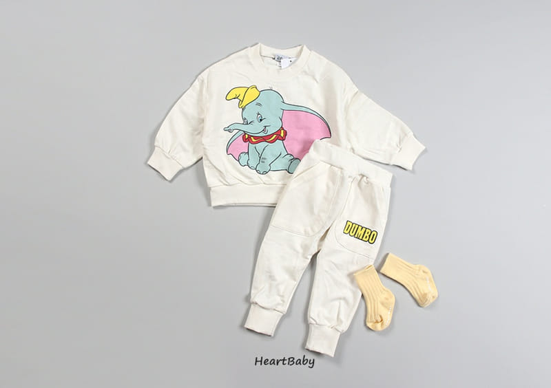 HEARTBABY - Korean Children Fashion - #Kfashion4kids - Dumbo Top Bottom Set - 7