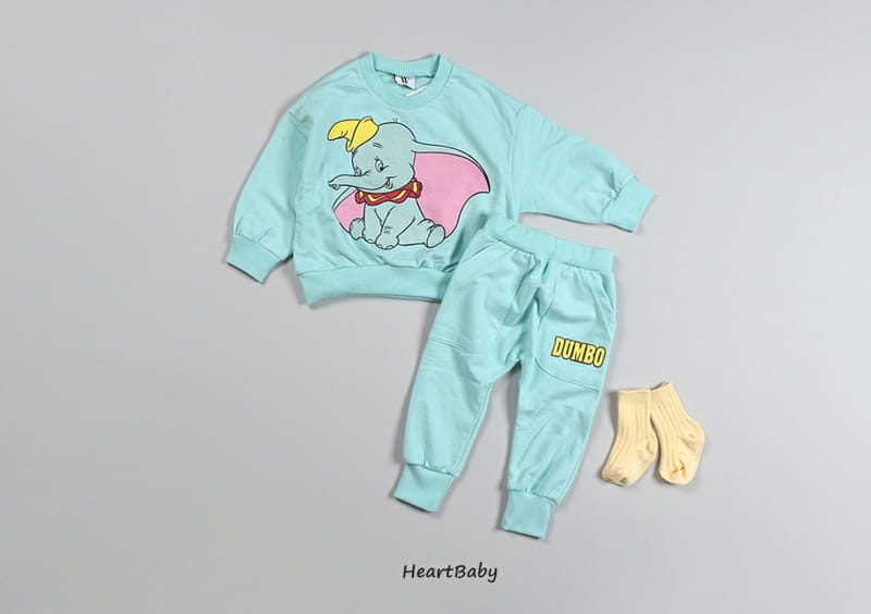 HEARTBABY - Korean Children Fashion - #Kfashion4kids - Dumbo Top Bottom Set - 9