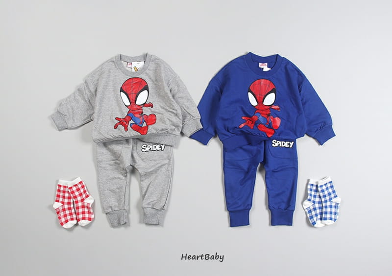HEARTBABY - Korean Children Fashion - #Kfashion4kids - Spyder Top Bottom Set
