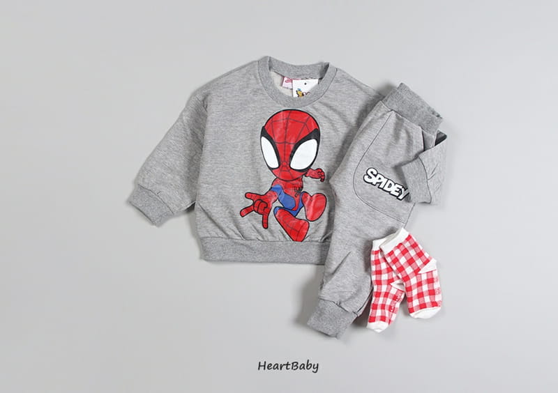 HEARTBABY - Korean Children Fashion - #Kfashion4kids - Spyder Top Bottom Set - 6